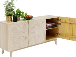 Komody*KARE Design Komoda 3-drzwiowa Drewniana Boho Motyw Roślinny 160x75 Cm