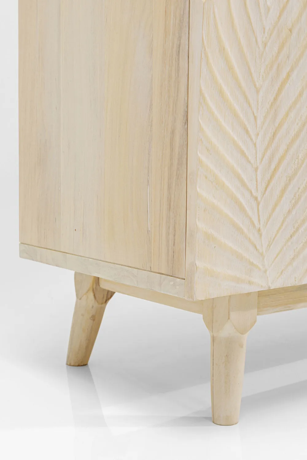 Komody*KARE Design Komoda 3-drzwiowa Drewniana Boho Motyw Roślinny 160x75 Cm