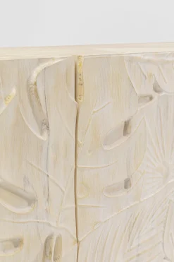 Komody*KARE Design Komoda 3-drzwiowa Drewniana Boho Motyw Roślinny 160x75 Cm