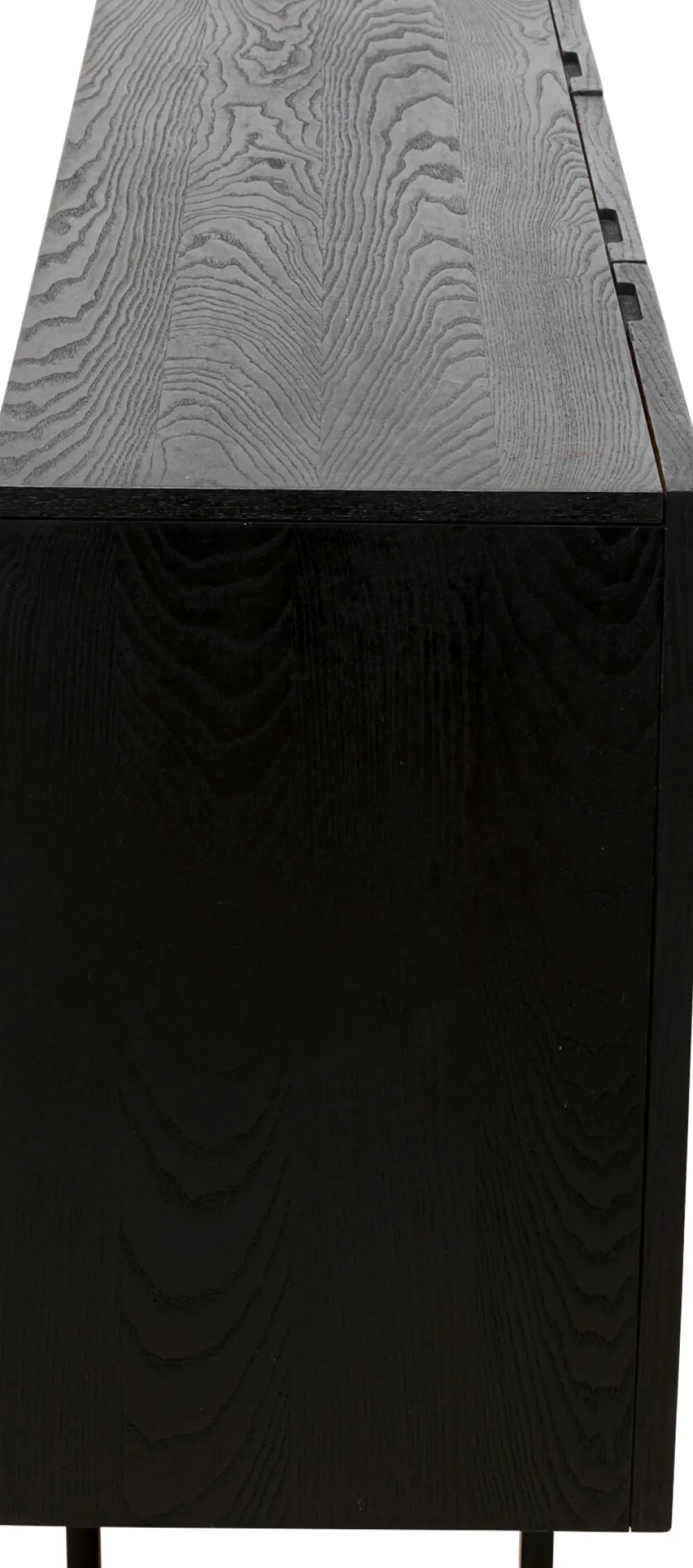 Komody*KARE Design Komoda 3-drzwiowa Fornirowana Front Czarno-biały 160x75 Cm