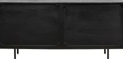 Komody*KARE Design Komoda 3-drzwiowa Fornirowana Front Czarno-biały 160x75 Cm