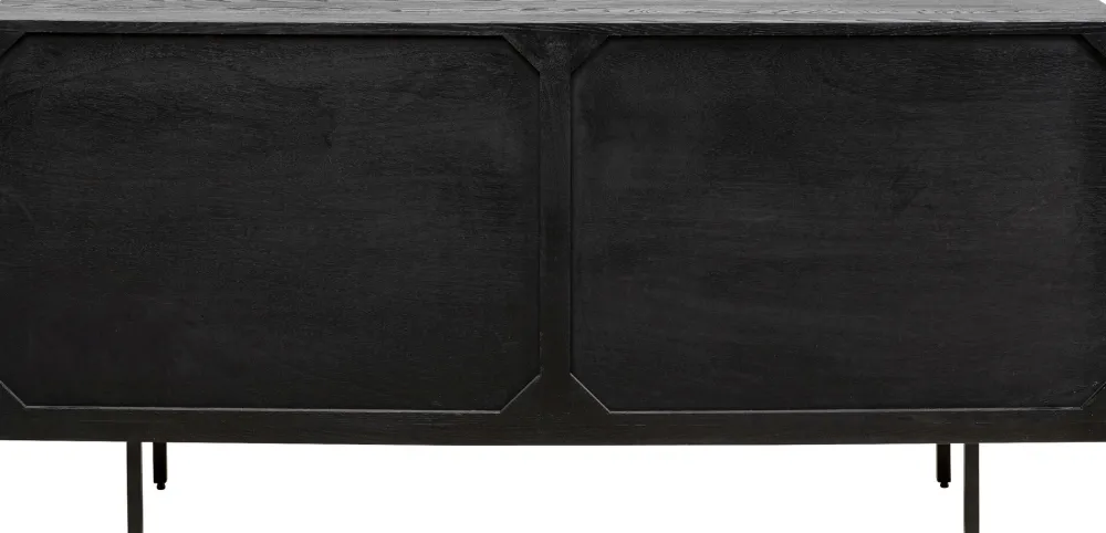 Komody*KARE Design Komoda 3-drzwiowa Fornirowana Front Czarno-biały 160x75 Cm