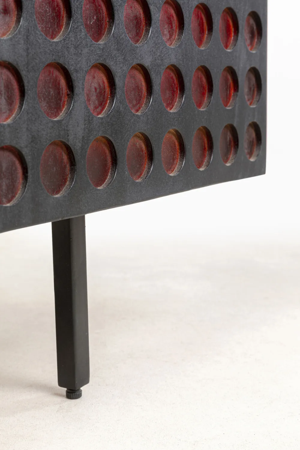 Komody*KARE Design Komoda 3-drzwiowa Fornirowana Czarna Front Kolorowy 160x75 Cm