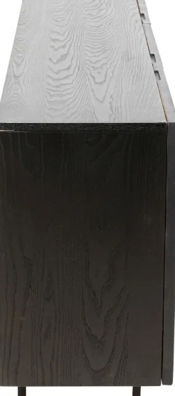 Komody*KARE Design Komoda 3-drzwiowa Fornirowana Czarna Front Kolorowy 160x75 Cm