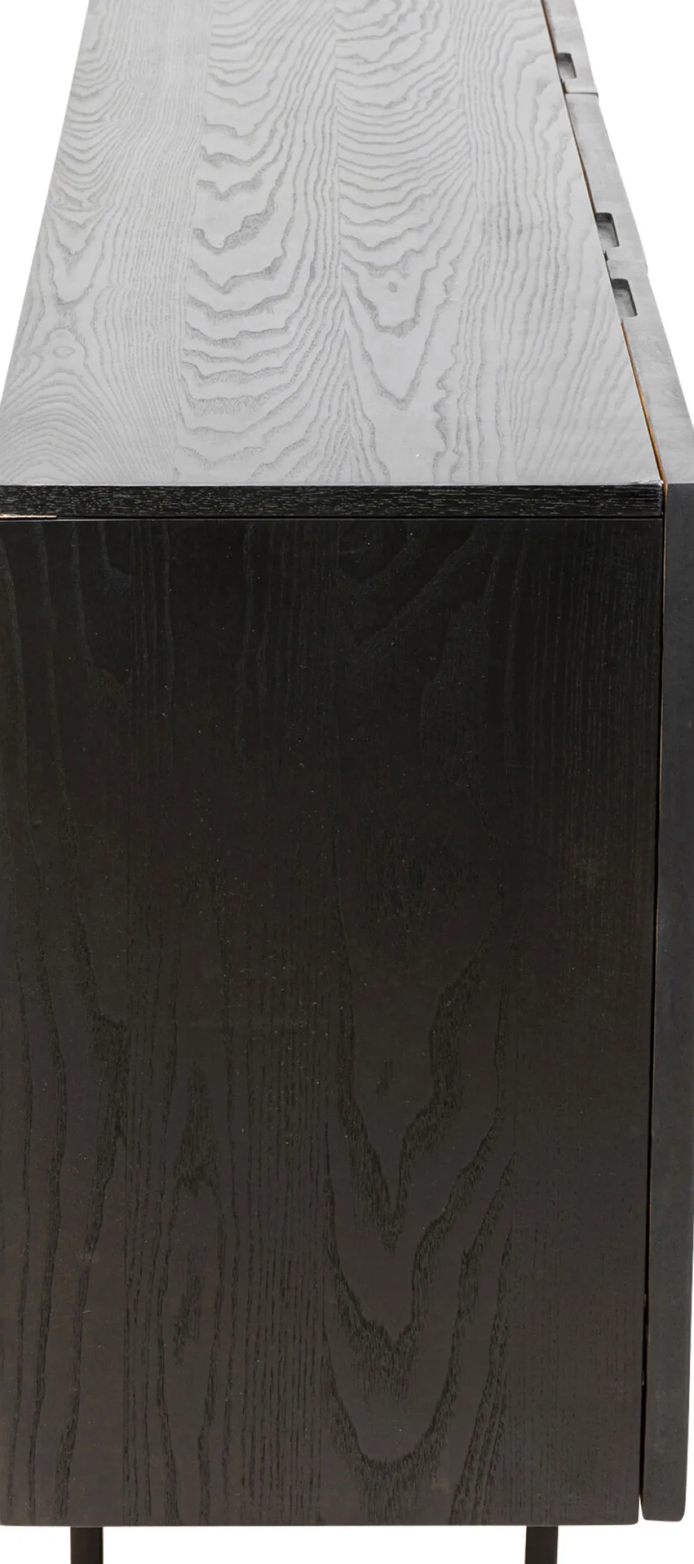 Komody*KARE Design Komoda 3-drzwiowa Fornirowana Czarna Front Kolorowy 160x75 Cm