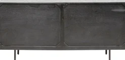 Komody*KARE Design Komoda 3-drzwiowa Fornirowana Czarna Front Kolorowy 160x75 Cm