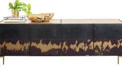 Komody*KARE Design Komoda 4-drzwiowa Loft Stal I Marmur 183x75 Cm