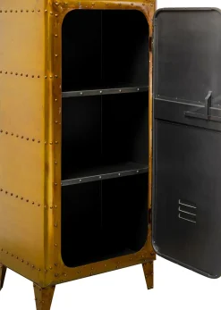 Komody*KARE Design Komoda 1-drzwiowa Loft Złota Stalowa 66x152 Cm