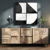 Komody*KARE Design Komoda 5-drzwiowa Rustykalna Z Drewna Mango 184x76 Cm