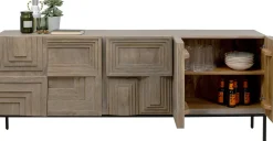 Komody*KARE Design Komoda 5-drzwiowa Rustykalna Z Drewna Mango 184x76 Cm