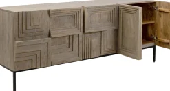 Komody*KARE Design Komoda 5-drzwiowa Rustykalna Z Drewna Mango 184x76 Cm