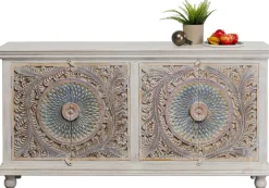 Komody*KARE Design Komoda 4-drzwiowa Z Drewna Mango Front Kolorowy 180x95 Cm
