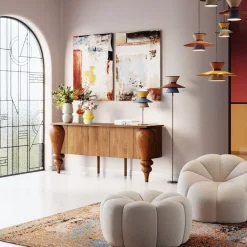 Komody*KARE Design Komoda 3-drzwiowa Z Litego Drewna Mango 200x88 Cm