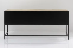 Komody*KARE Design Komoda 4-drzwiowa Złota Ręcznie Kuta Stal Mosiężna 183x86 Cm