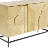 Komody*KARE Design Komoda Dwudrzwiowa Złota Glamour 123x87 Cm