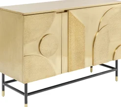 Komody*KARE Design Komoda Dwudrzwiowa Złota Glamour 123x87 Cm