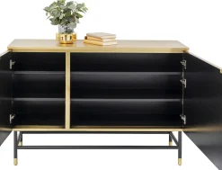 Komody*KARE Design Komoda Dwudrzwiowa Złota Glamour 123x87 Cm