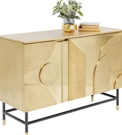 Komody*KARE Design Komoda Dwudrzwiowa Złota Glamour 123x87 Cm