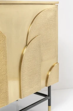 Komody*KARE Design Komoda Dwudrzwiowa Złota Glamour 123x87 Cm
