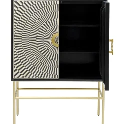 Komody*KARE Design Komoda Electro 100x140 Cm Czarna