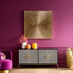 Komody*KARE Design Komoda Electro 160x80 Cm Czarno-biała