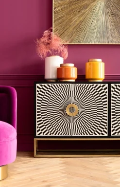 Komody*KARE Design Komoda Electro 160x80 Cm Czarno-biała