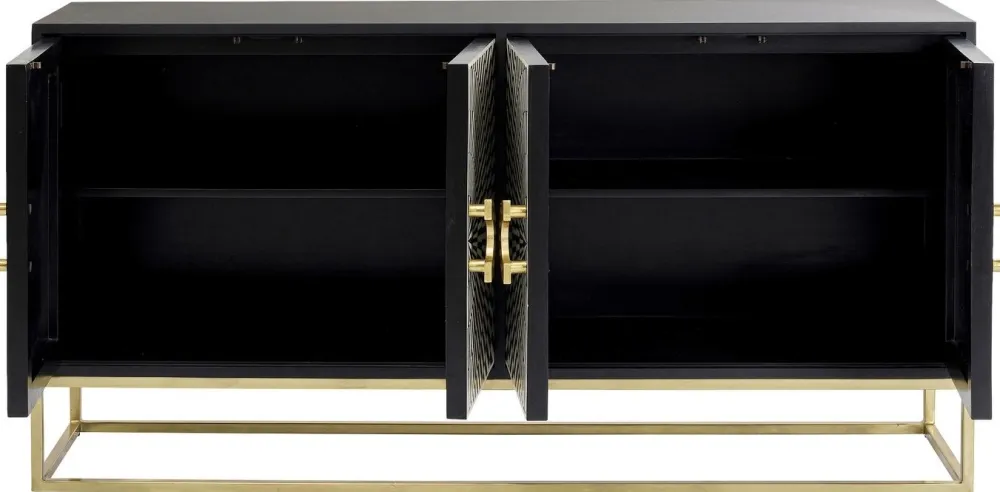 Komody*KARE Design Komoda Electro 160x80 Cm Czarno-biała