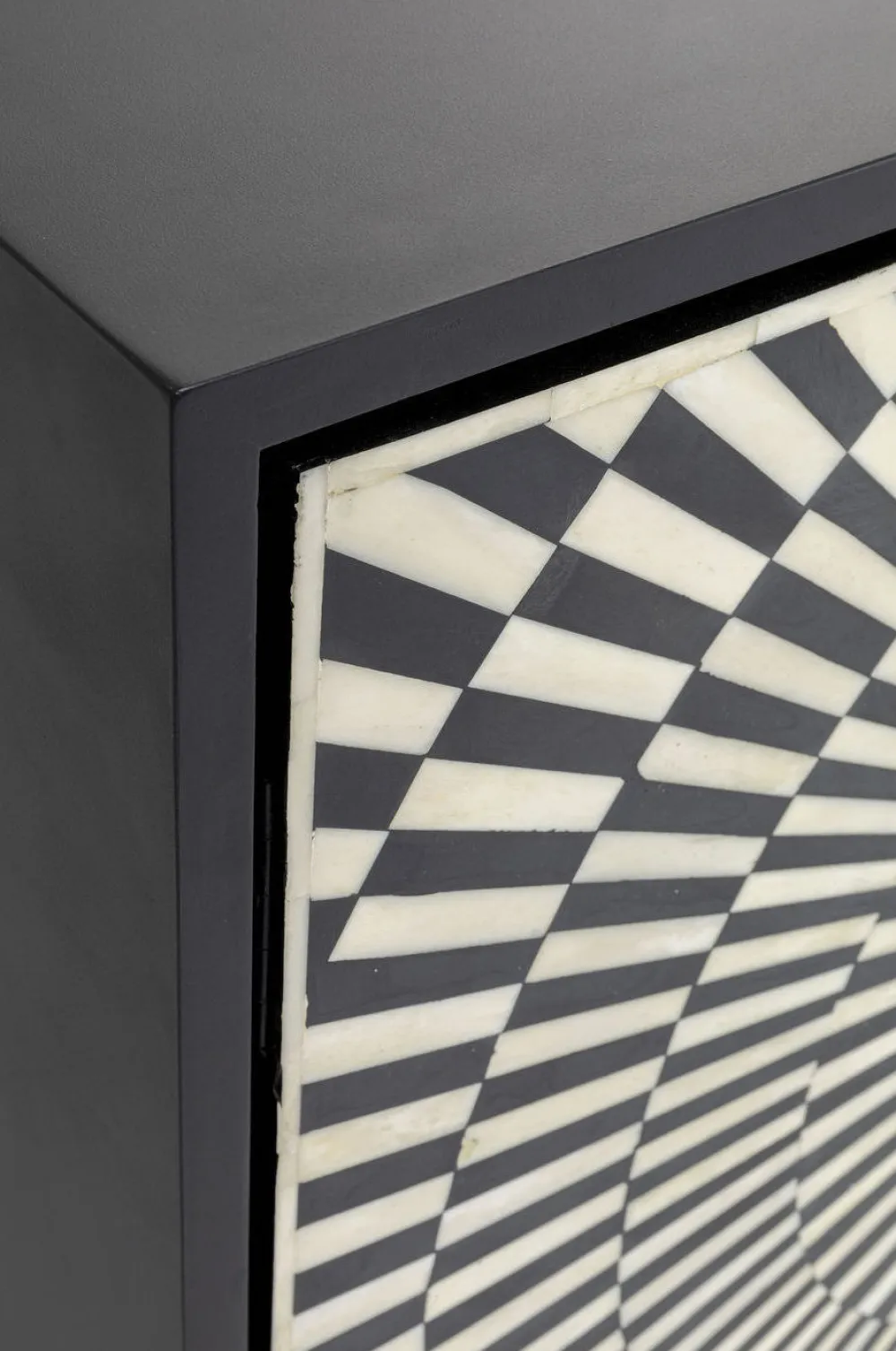 Komody*KARE Design Komoda Electro 160x80 Cm Czarno-biała