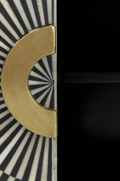 Komody*KARE Design Komoda Electro 160x80 Cm Czarno-biała