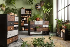 Komody*KARE Design Komoda Finca 114x80 Cm Ciemnobrązowa Mango