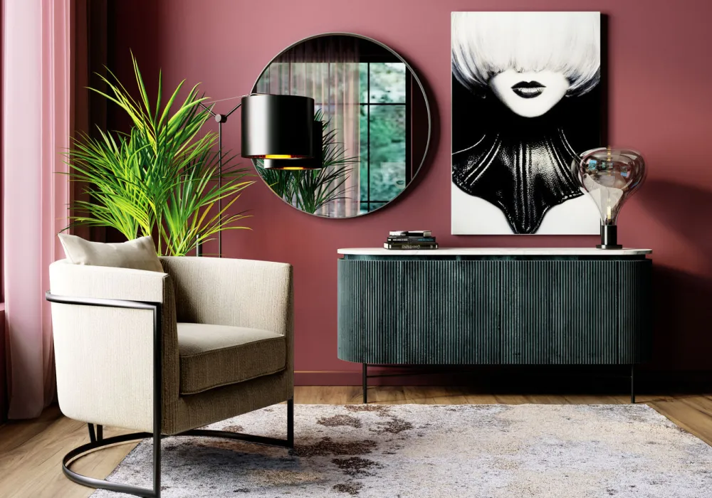 Komody*KARE Design Komoda Glenn 160x75 Cm Biało-szara