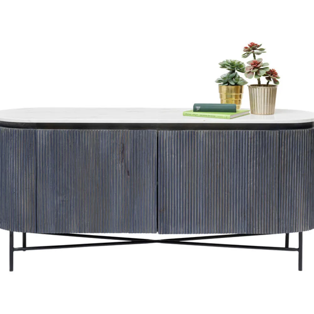 Komody*KARE Design Komoda Glenn 160x75 Cm Biało-szara