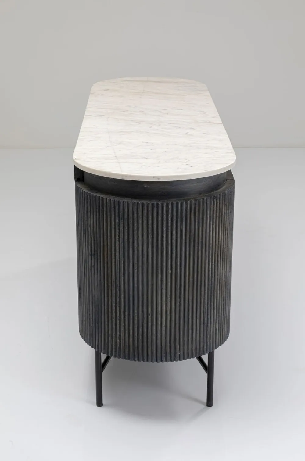 Komody*KARE Design Komoda Glenn 160x75 Cm Biało-szara