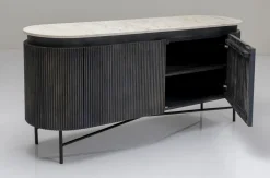 Komody*KARE Design Komoda Glenn 160x75 Cm Biało-szara