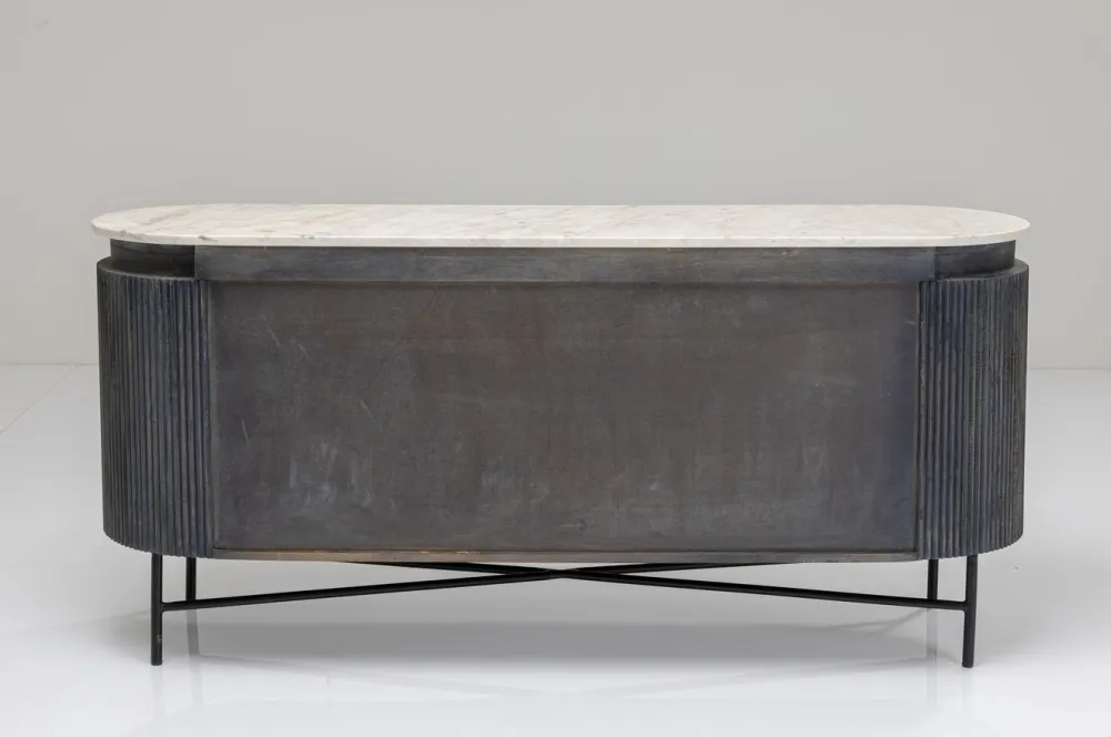 Komody*KARE Design Komoda Glenn 160x75 Cm Biało-szara