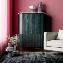 Komody*KARE Design Komoda Glenn 100x138 Cm Ciemnoszara