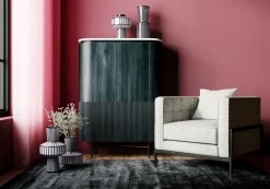 Komody*KARE Design Komoda Glenn 100x138 Cm Ciemnoszara