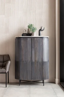 Komody*KARE Design Komoda Glenn 100x138 Cm Ciemnoszara
