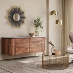 Komody*KARE Design Komoda Grace 160x78 Cm Drewno Mango - Blat Marmur
