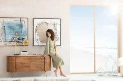 Komody*KARE Design Komoda Grace 160x78 Cm Drewno Mango - Blat Marmur