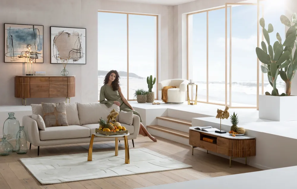 Komody*KARE Design Komoda Grace 160x78 Cm Drewno Mango - Blat Marmur