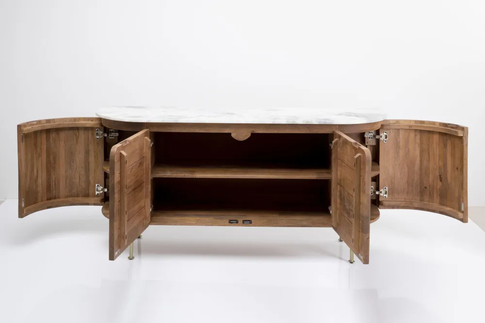 Komody*KARE Design Komoda Grace 160x78 Cm Drewno Mango - Blat Marmur
