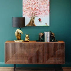 Komody*KARE Design Komoda Grooves 164x79 Cm Brązowa Mango