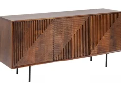 Komody*KARE Design Komoda Grooves 164x79 Cm Brązowa Mango