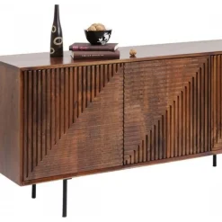 Komody*KARE Design Komoda Grooves 164x79 Cm Brązowa Mango