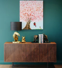 Komody*KARE Design Komoda Grooves 164x79 Cm Brązowa Mango