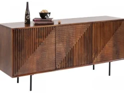 Komody*KARE Design Komoda Grooves 164x79 Cm Brązowa Mango