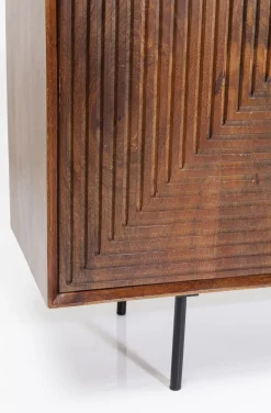 Komody*KARE Design Komoda Grooves 164x79 Cm Brązowa Mango