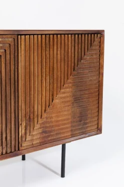 Komody*KARE Design Komoda Grooves 164x79 Cm Brązowa Mango