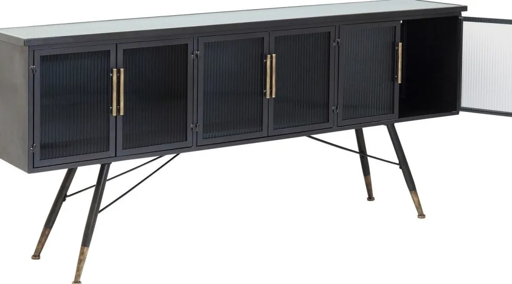 Komody*KARE Design Komoda La Gomera 180x85 Cm Grafitowa